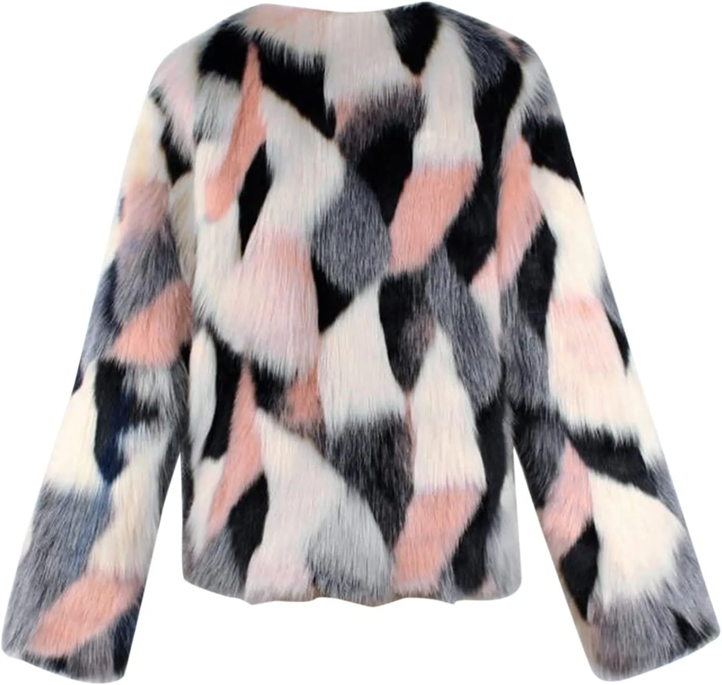 LCMTWX White Faux Fur Coat Coat Winter Warm Puffy Jacket Fluffy Women's Coat Jackets Long Sleeve Casual Long Faux Fur