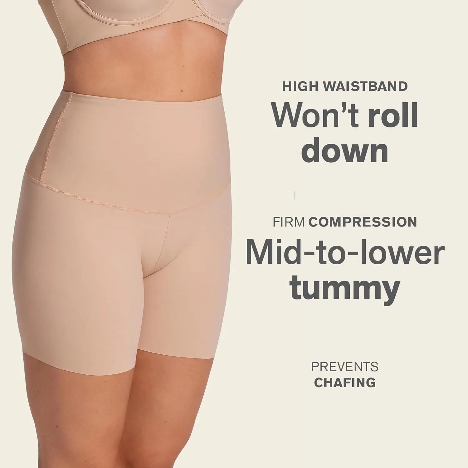 Leonisa Shapewear Shorts Tummy Control, High Waisted Shaper Shorts for Women