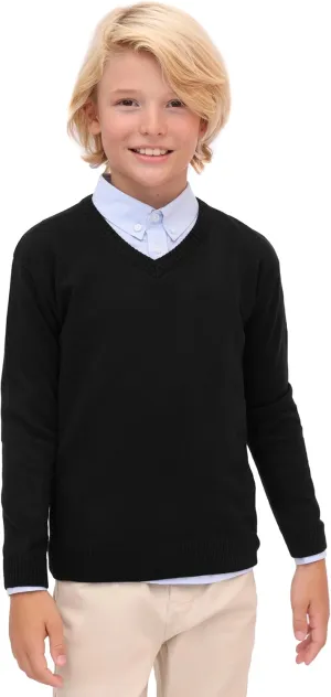 Lilax Toddler and Little Boys Sweater, V-Neck Knit Cardigan Sweater