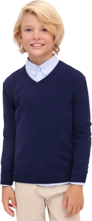Lilax Toddler and Little Boys Sweater, V-Neck Knit Cardigan Sweater