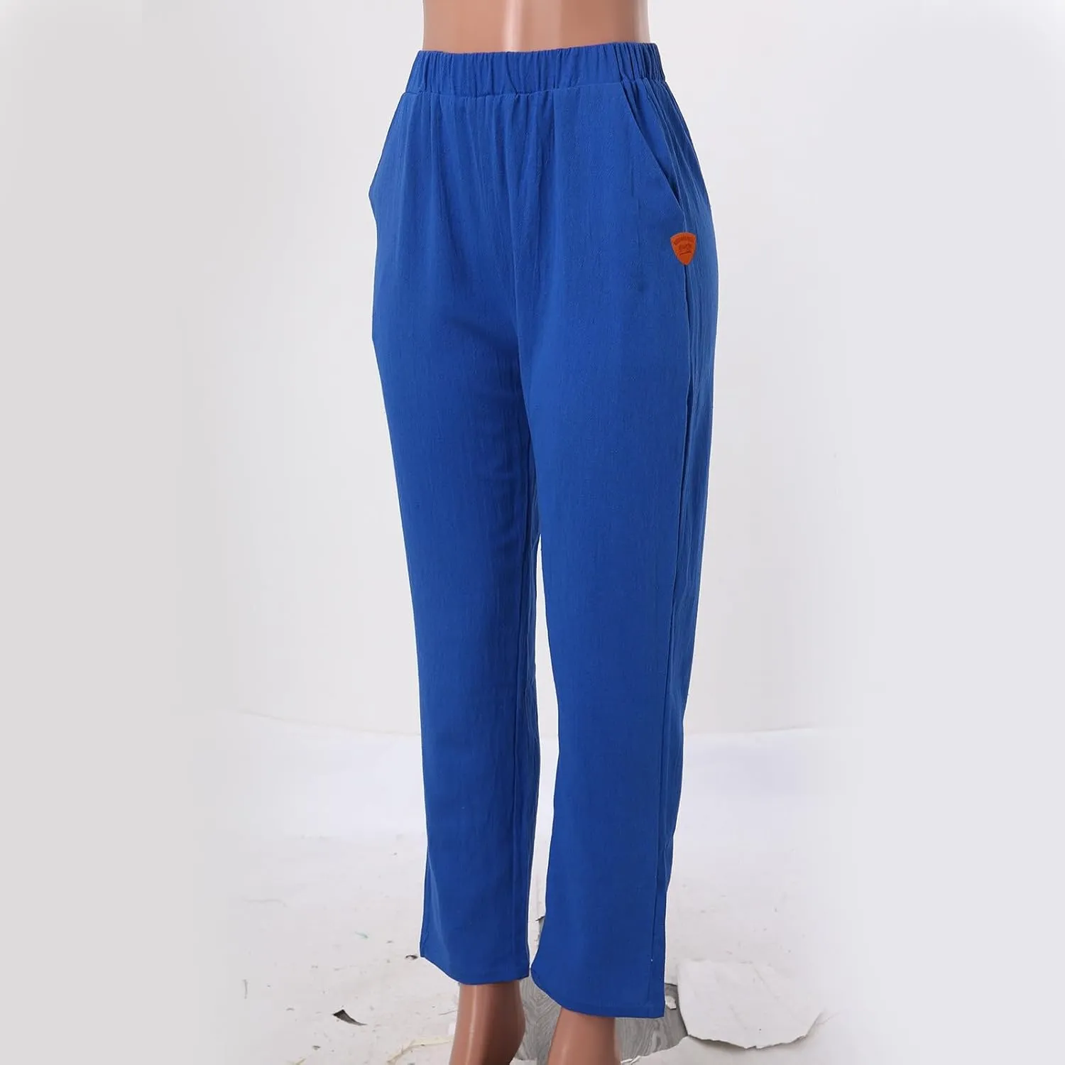Linen Pants Women Summer Wide Leg Casual Summer High Waisted Lightweight Lounge Slacks Beach Baggy Loose Trousers