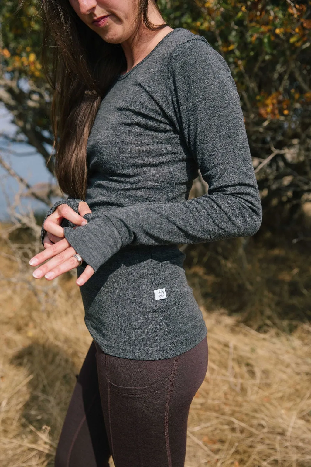 Long Sleeve Top With Thumbholes
