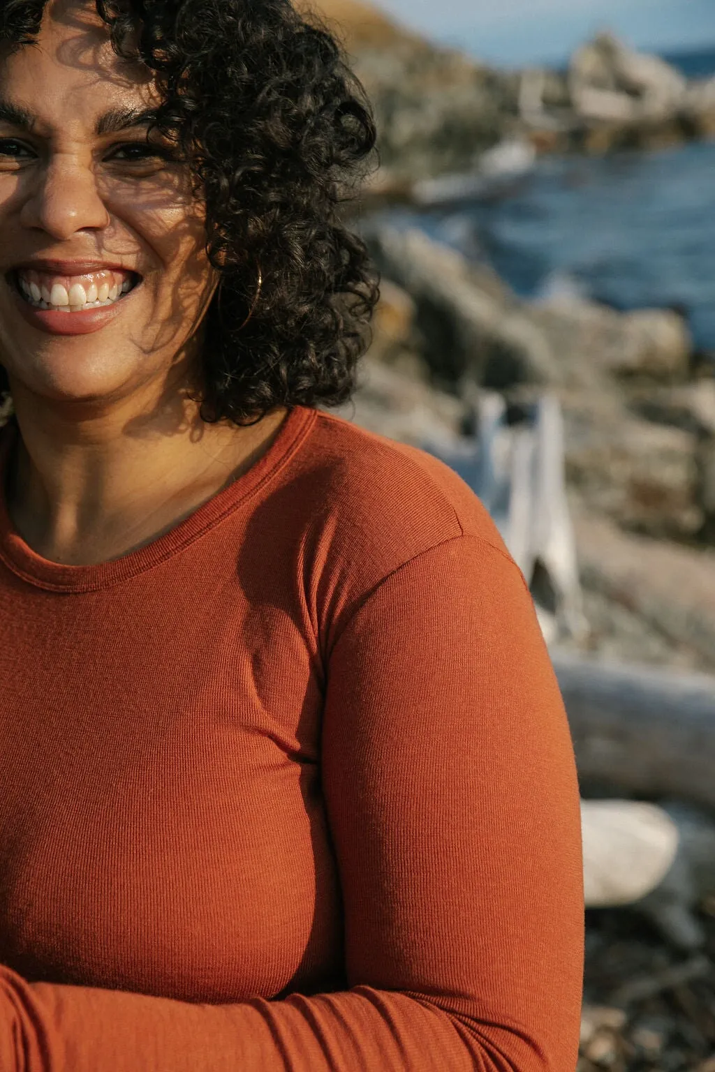 Long Sleeve Top With Thumbholes