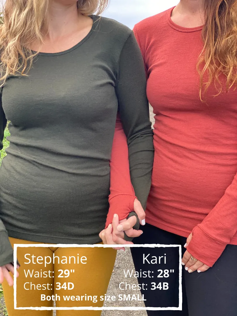 Long Sleeve Top With Thumbholes