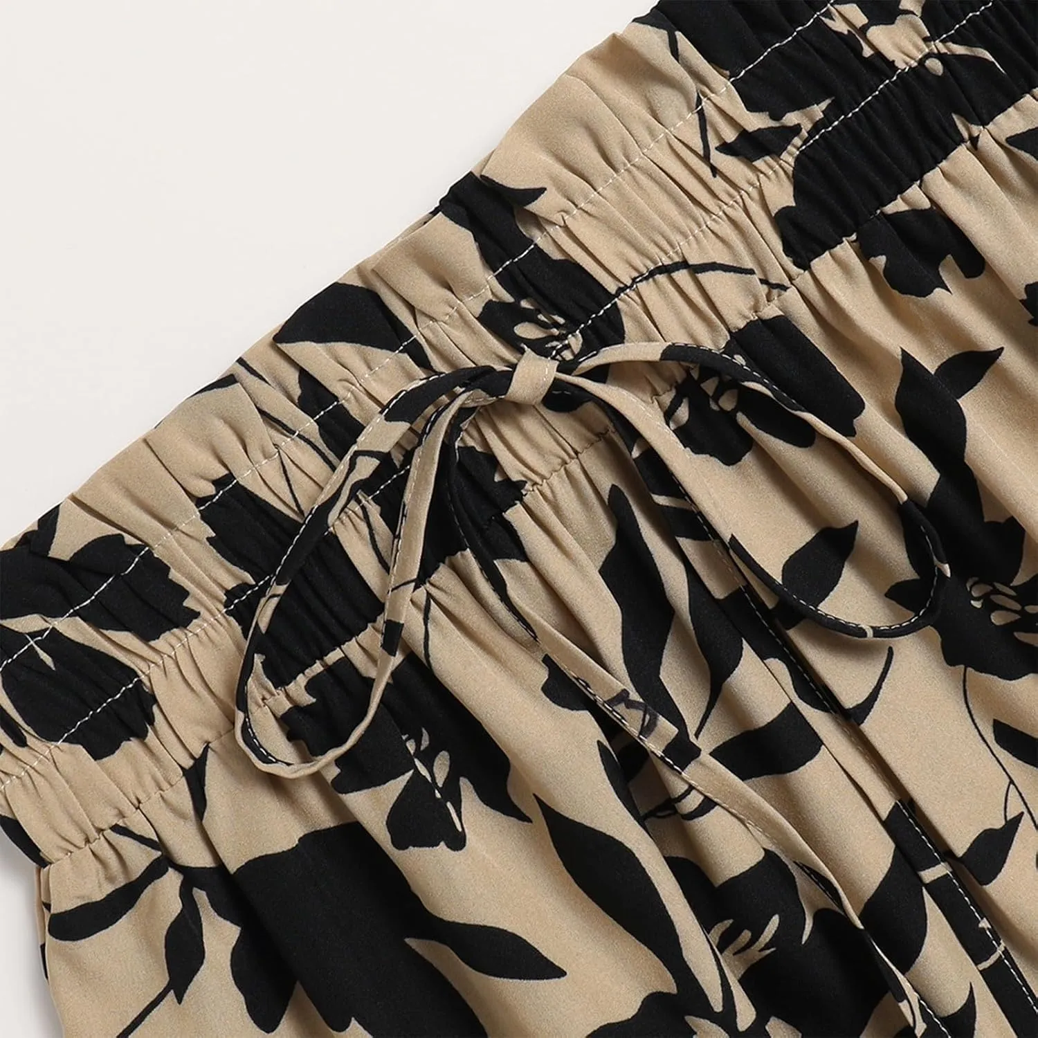Maxi Skirts for Women 2025 Summer Ruffle Elastic High Waist Tiered Skirt Vacation A-Line Flowy Swing Long Skirts