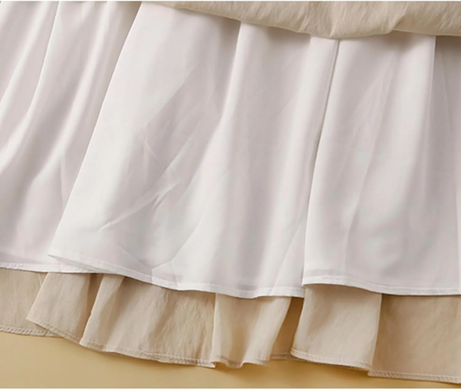 Maxi Skirts for Women Summer Linen High Waist Cotton Retro Double Layered Elastic Solid Flowy Casual Vacation Outfits