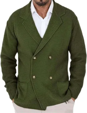 Men's Cardigan Sweater Oversized Chunky Cardigan Double Breasted Knit Jacket Winter Knitted Sweaters Casual Knitwear