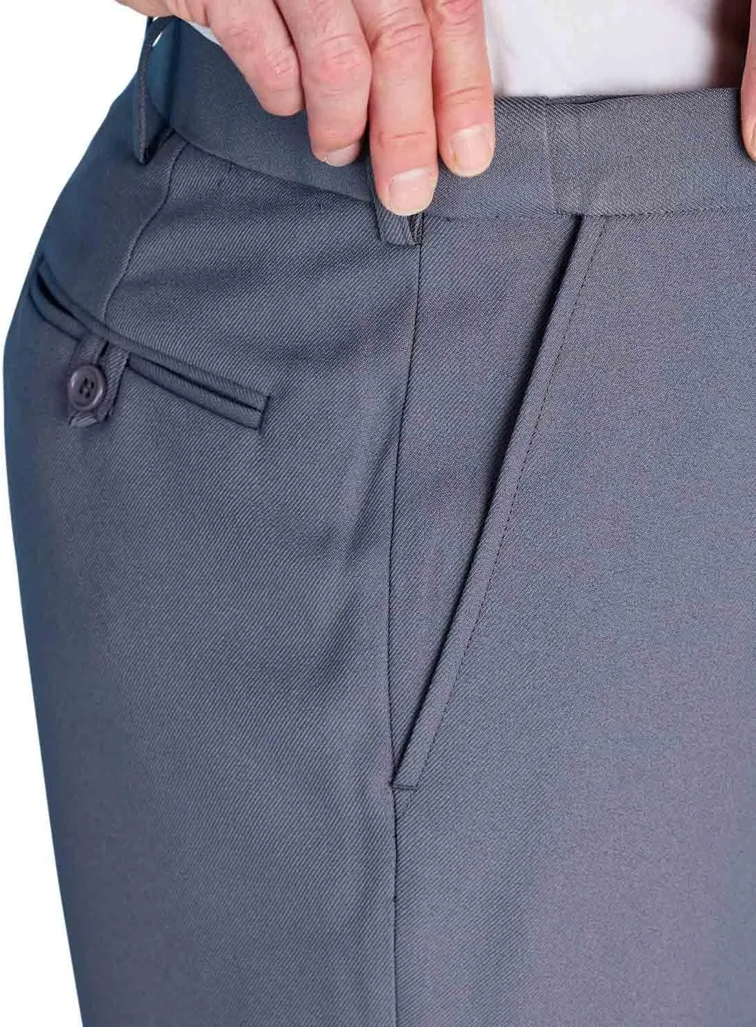 Men's Premium Smart Pants for Officework Stretch Waist Band - Pleated Formal Dress Slacks (Standard and Big & Tall)
