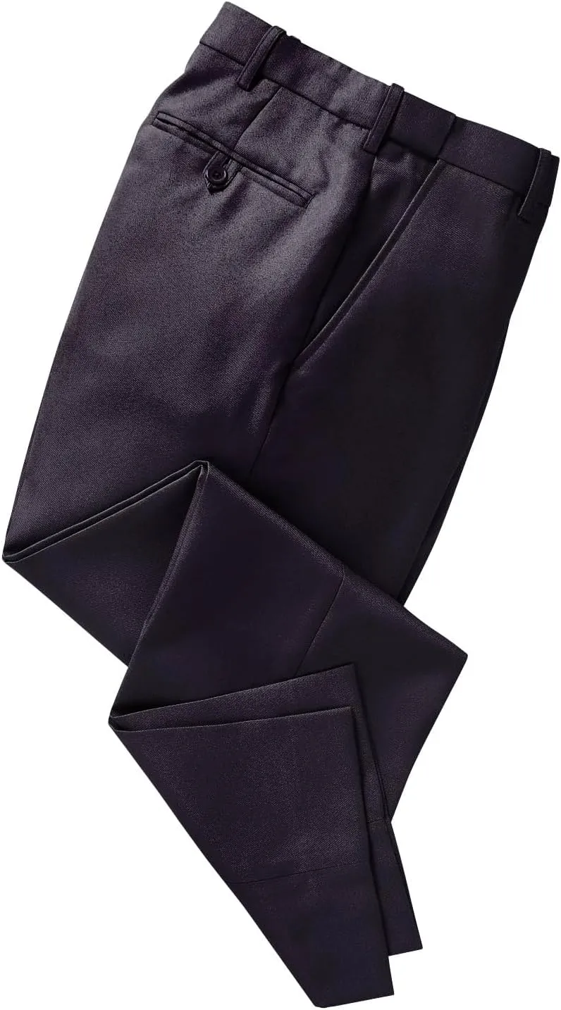 Men's Premium Smart Pants for Officework Stretch Waist Band - Pleated Formal Dress Slacks (Standard and Big & Tall)