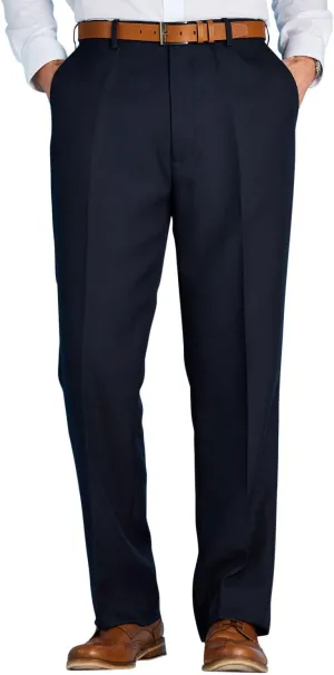 Men's Premium Smart Pants for Officework Stretch Waist Band - Pleated Formal Dress Slacks (Standard and Big & Tall)