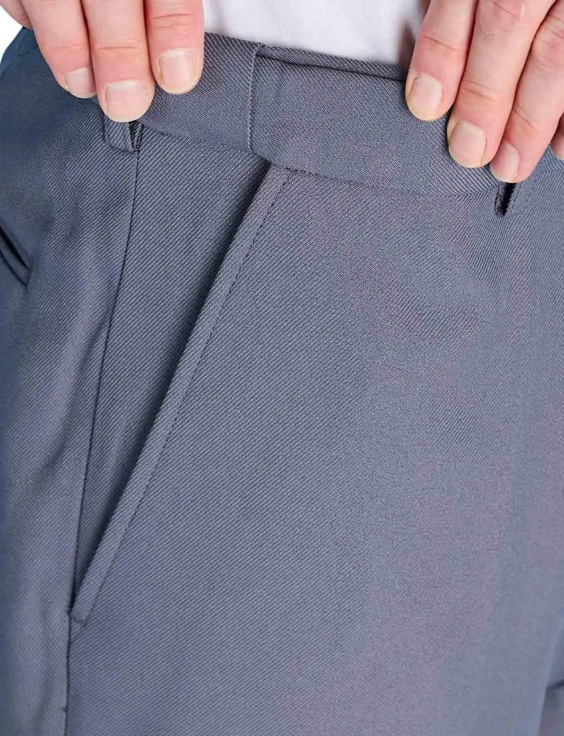 Men's Premium Smart Pants for Officework Stretch Waist Band - Pleated Formal Dress Slacks (Standard and Big & Tall)