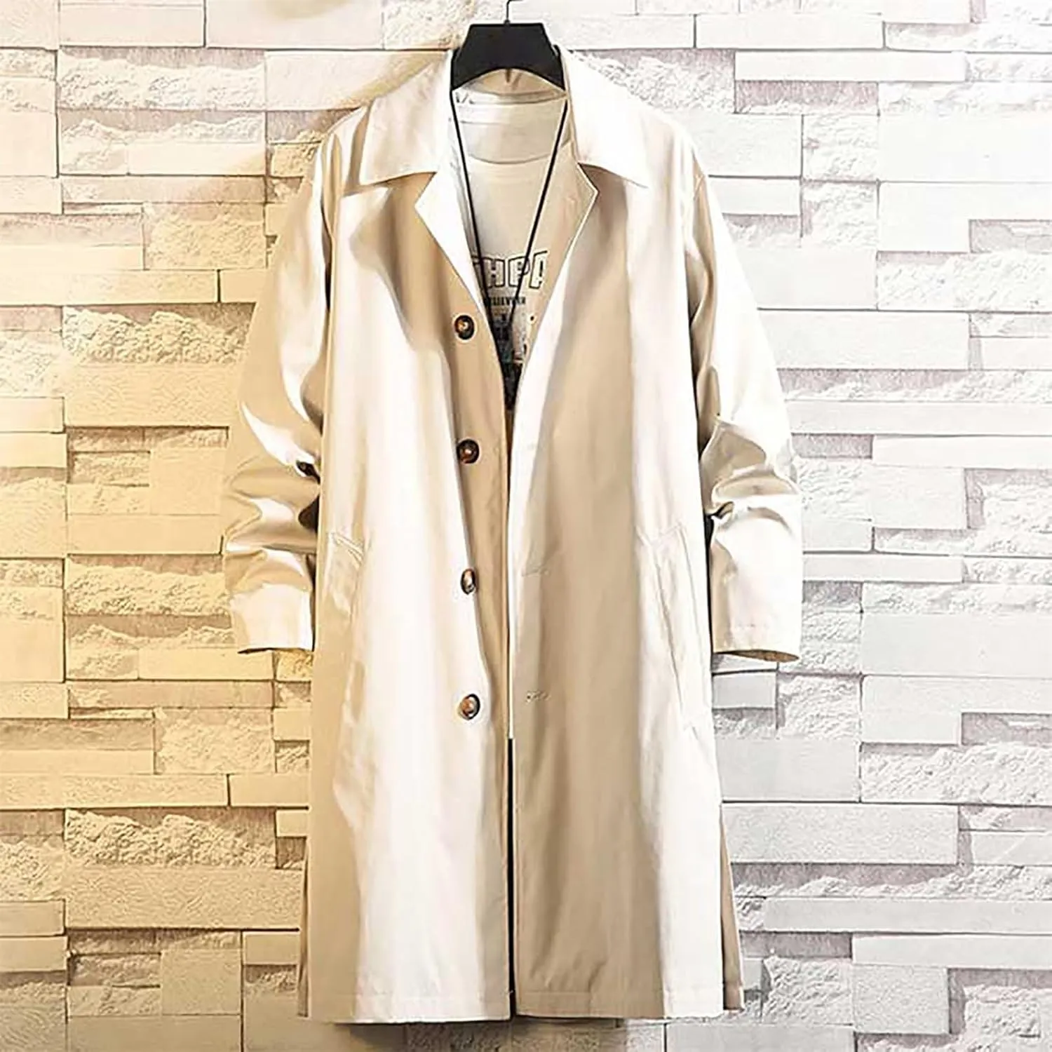 Mens Rain Jacket British Long Trench Coat Men Raincoat Fog Trench Coat Men Wool Overcoat Fog Trench Coat Men Big And