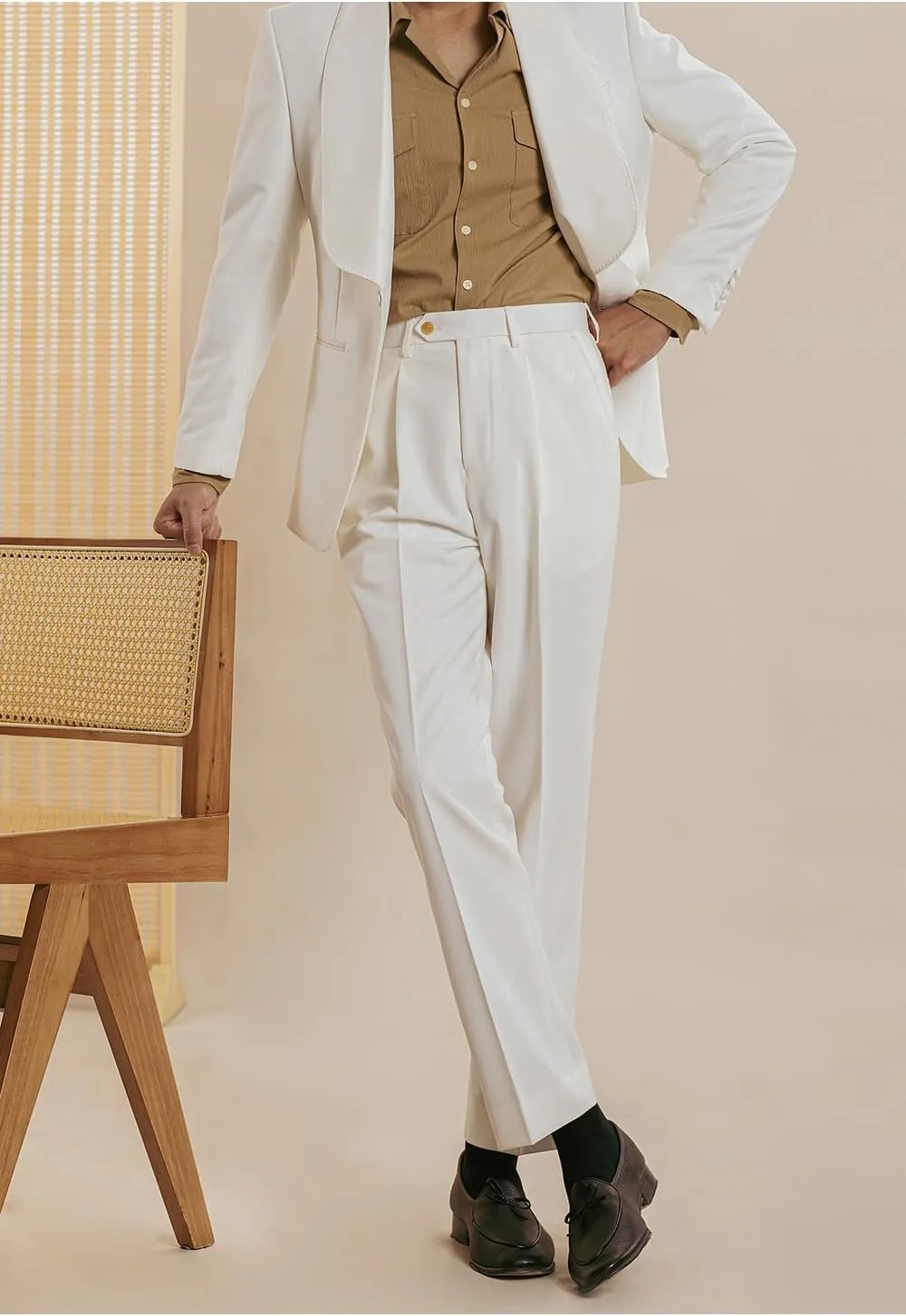 Mens Stretch Dress Pants Classic Fit Casual Golf Work Suit Pants Lightweight Flat Front Pants