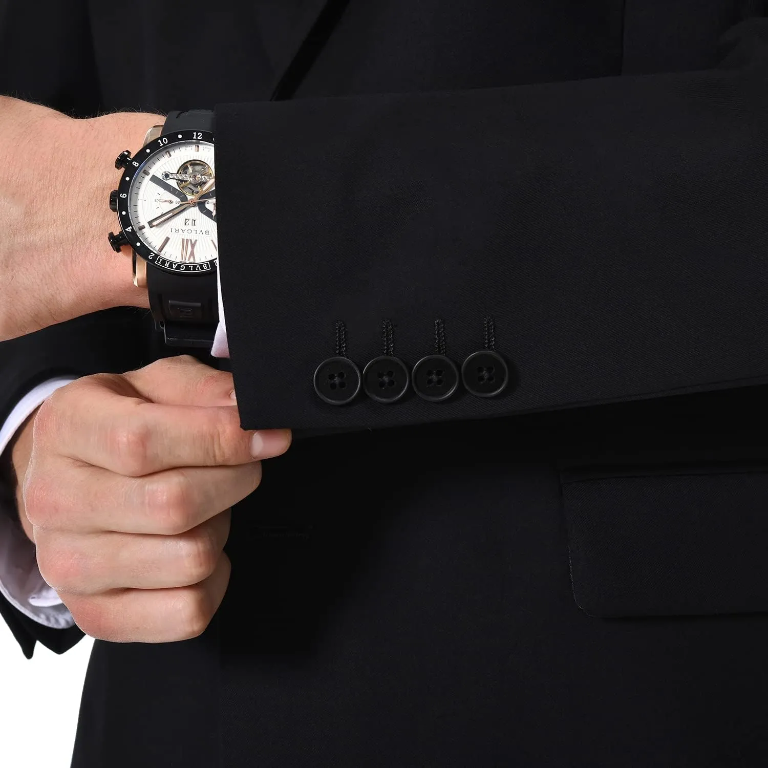 Men's Suit Separates Classic Fit Two Button Business Jacket Blazer and Pants Set