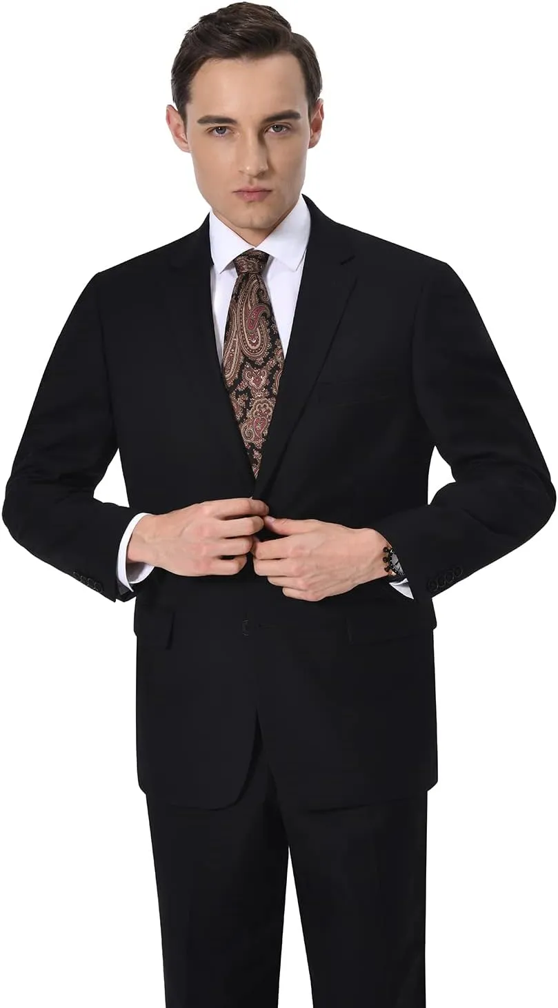 Men's Suit Separates Classic Fit Two Button Business Jacket Blazer and Pants Set