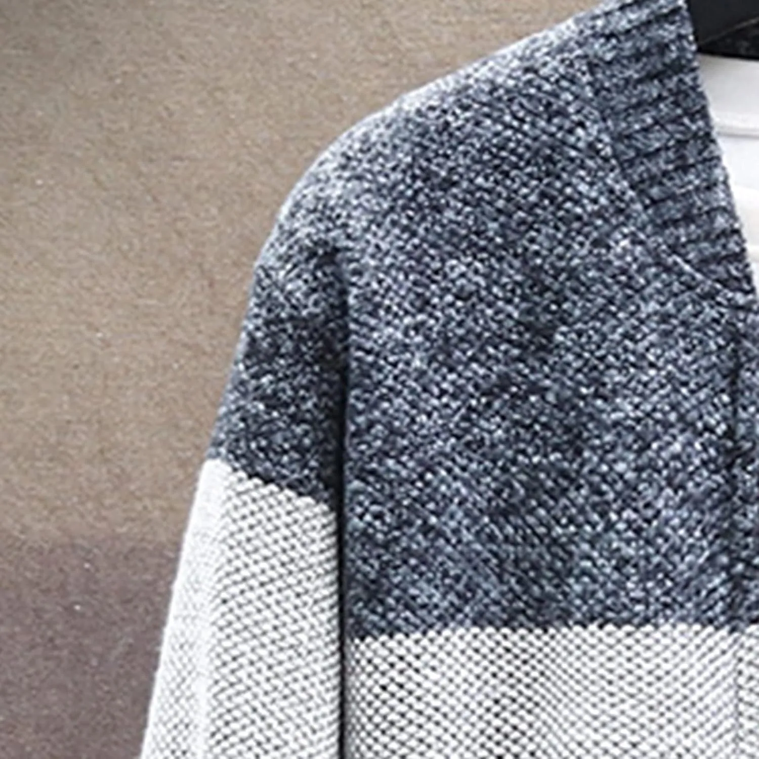Mens Sweater Jackets Casual Stand Collar Knitted Sweater Cardigan Lightweight Fleece Lined Full Zip Knitwear Coat
