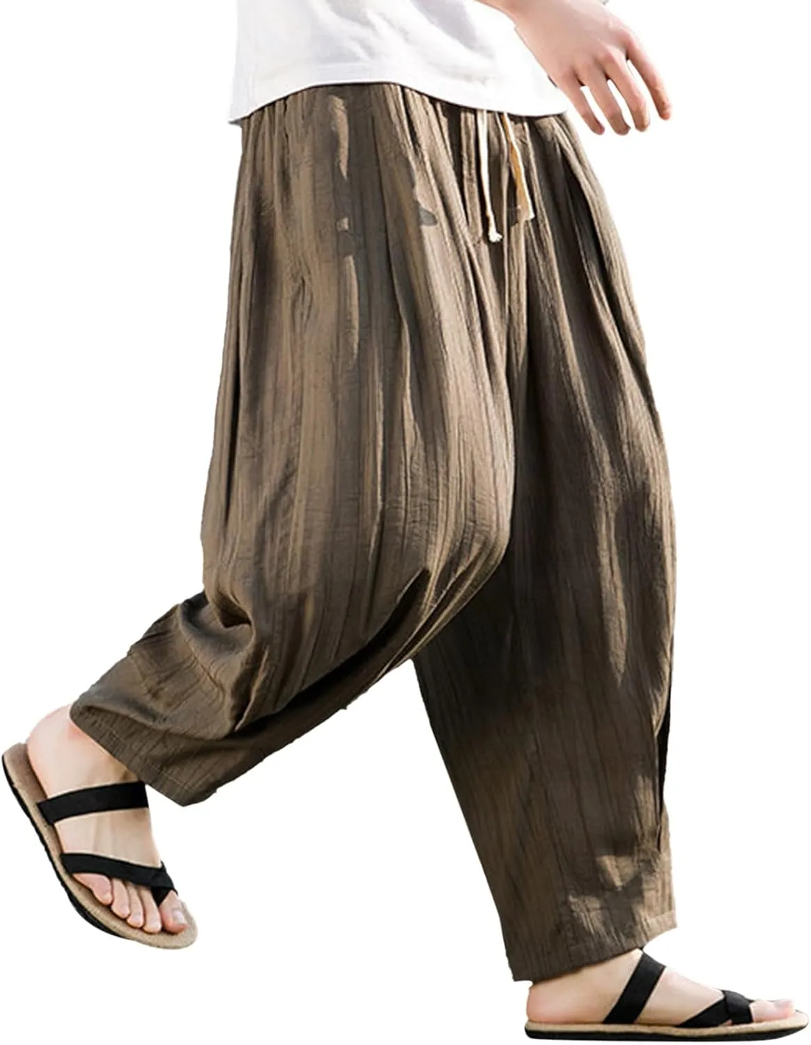 Men's Wide Leg Harem Pants Casual Pants Comfortable Slip