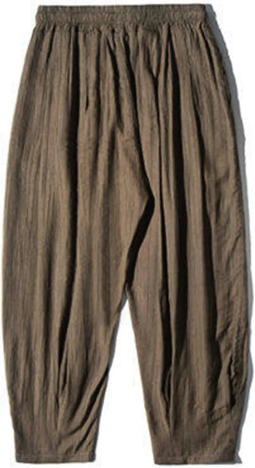 Men's Wide Leg Harem Pants Casual Pants Comfortable Slip