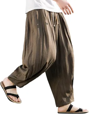 Men's Wide Leg Harem Pants Casual Pants Comfortable Slip