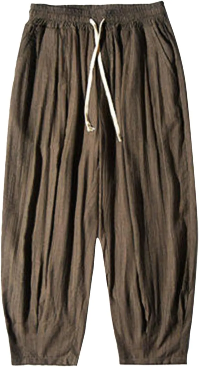 Men's Wide Leg Harem Pants Casual Pants Comfortable Slip