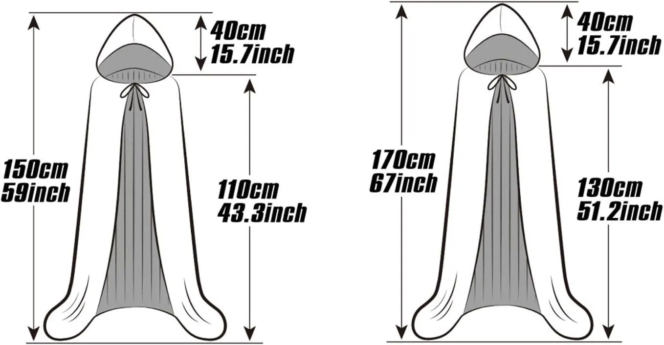 Mens Womens Renaissance Hooded Cape Vintage Medieval Cloak Full Length Robe Steampunk Gown Halloween Dress Up Costumes