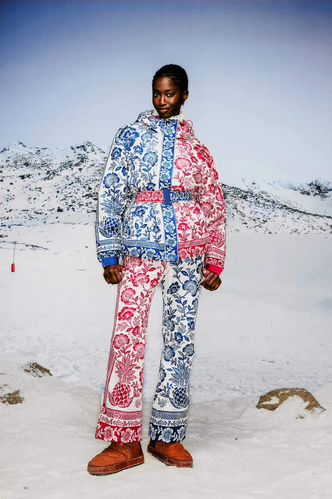 Mixed Pineapple Garden Ski Pants