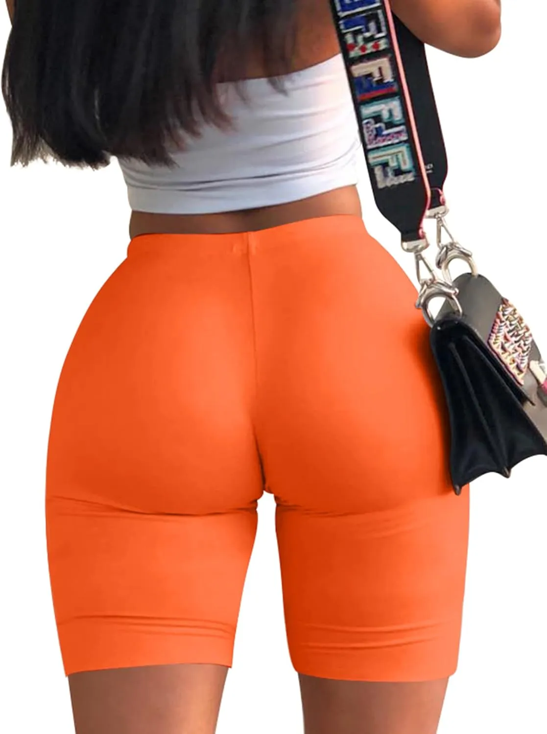 Mokoru Women's Biker Shorts High Waisted Sexy Workout Gym Athletic Shorts