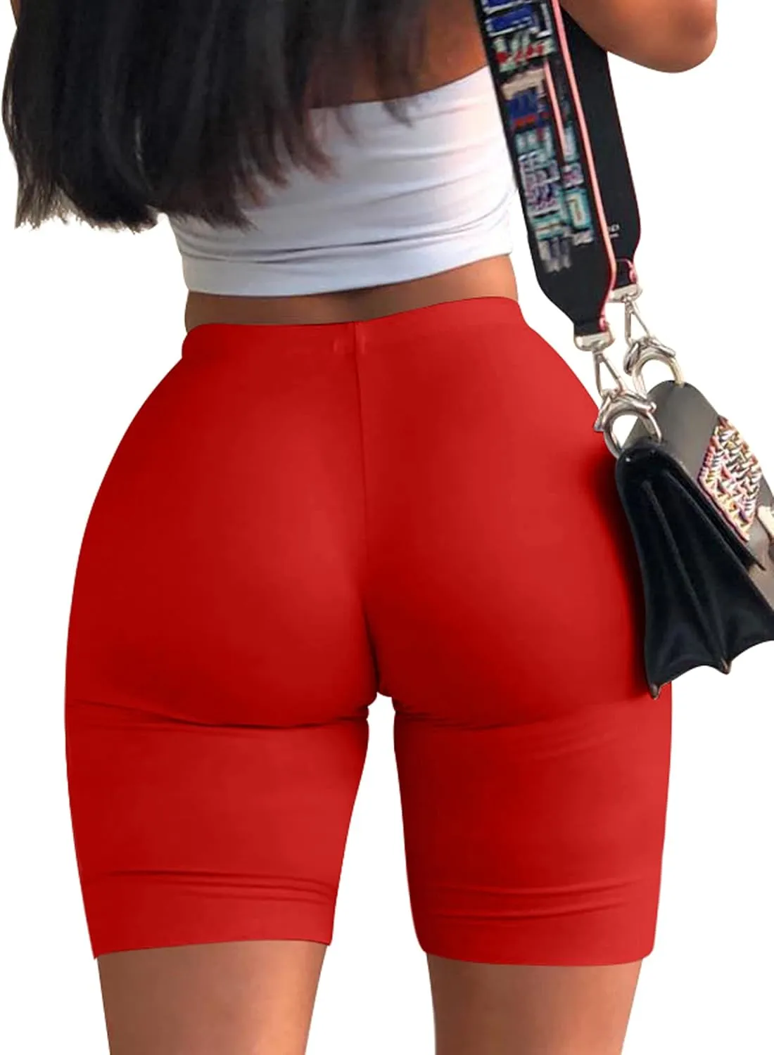 Mokoru Women's Biker Shorts High Waisted Sexy Workout Gym Athletic Shorts