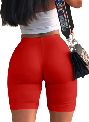 Mokoru Women's Biker Shorts High Waisted Sexy Workout Gym Athletic Shorts