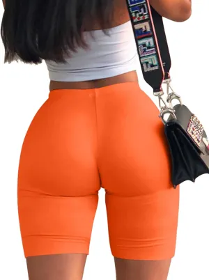 Mokoru Women's Biker Shorts High Waisted Sexy Workout Gym Athletic Shorts
