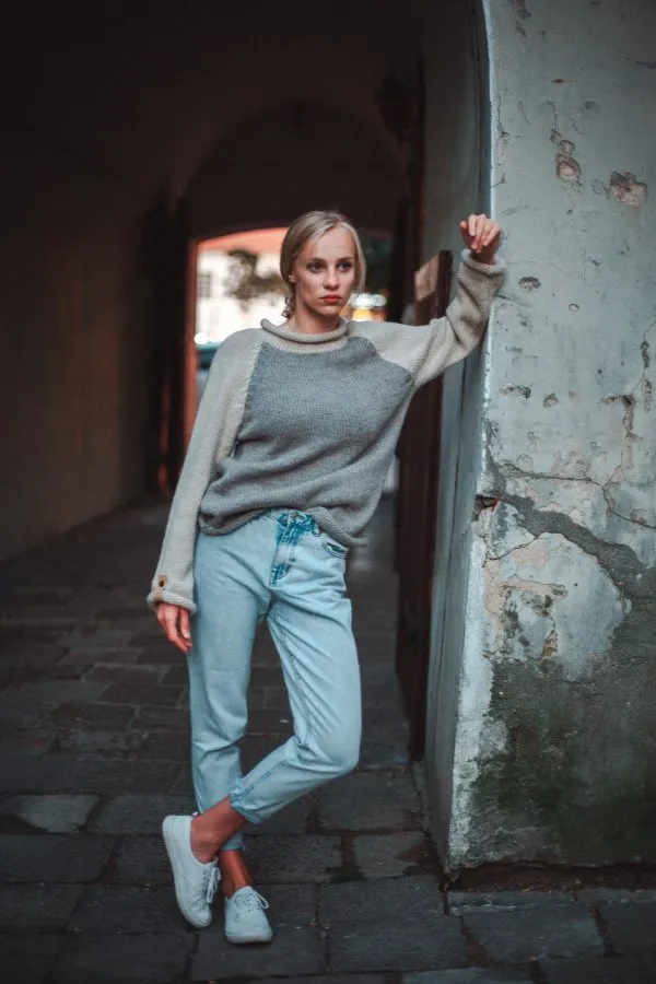 “Morning haze” –Soft  Alpaca Wool Sweater | VÉJA