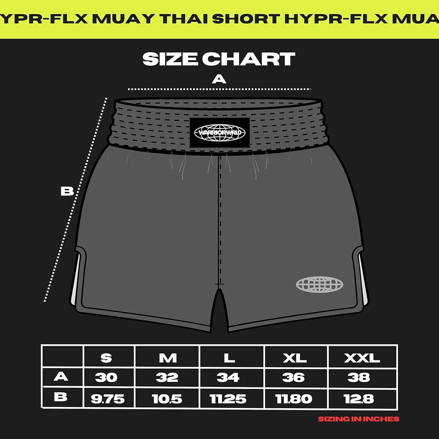 Muay Thai Shorts - Hypr FLX Muay Thai Shorts for Men and Women-Breathable and Lightweight Shorts for Fighting