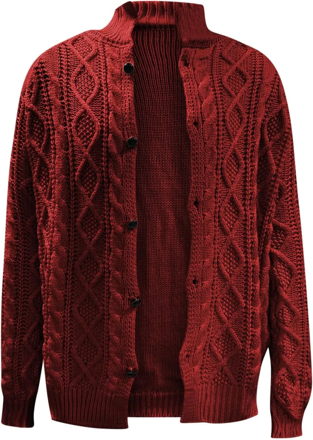 Muscularfit Big & Tall Mens Cardigan Sweater Ribbed Knit Button Down Knitted Sweater Lightweight Long Sleeve Fall Jacket Coat