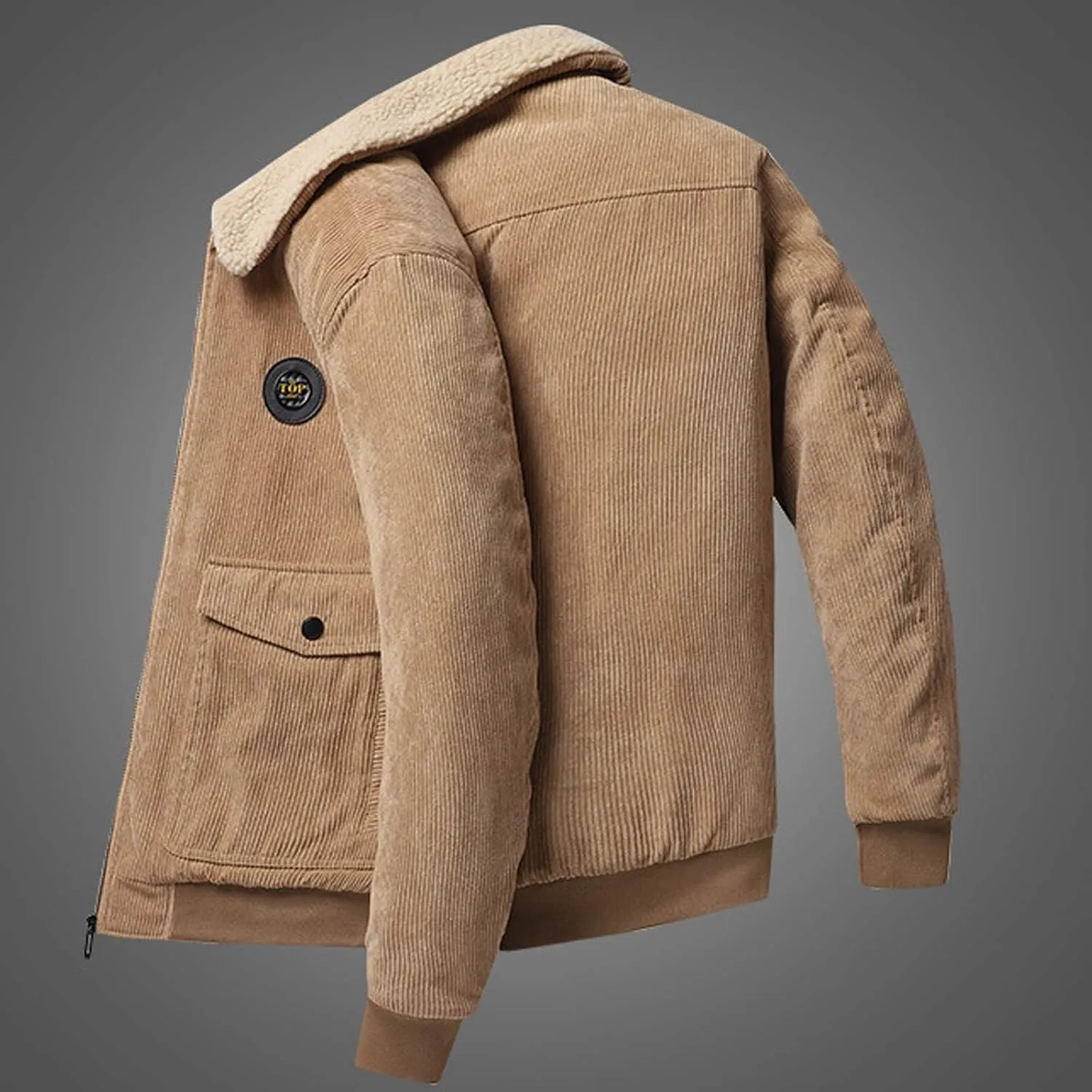 Muscularfit Mens Big and Tall Winter Coats Fashion Warm Sherpa Lined Outerwear Thick Thermal Heavyweight Padded Coats Jacket