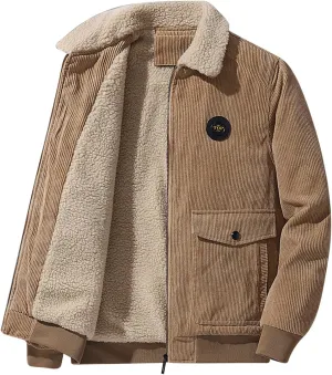 Muscularfit Mens Big and Tall Winter Coats Fashion Warm Sherpa Lined Outerwear Thick Thermal Heavyweight Padded Coats Jacket