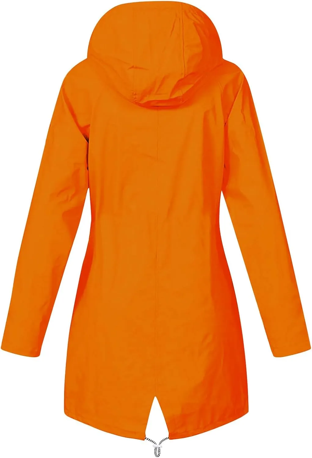 NaRHbrg Raincoat Hoodie for Women, Teen Girls Lightweight Hooded Jacket Solid Rain Jacket Outdoor Raincoat Windproof