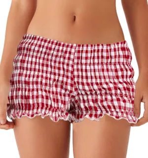 NUFIWI Women Y2k Ruched Mini Shorts Low Waist Ruffle Frill Bloomers Lounge Pajamas Shorts Smocked Micro Shorts Sleepwear