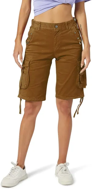 OCHENTA Women's Cargo Shorts with Multi Pockets Casual Bermuda Hiking Shorts