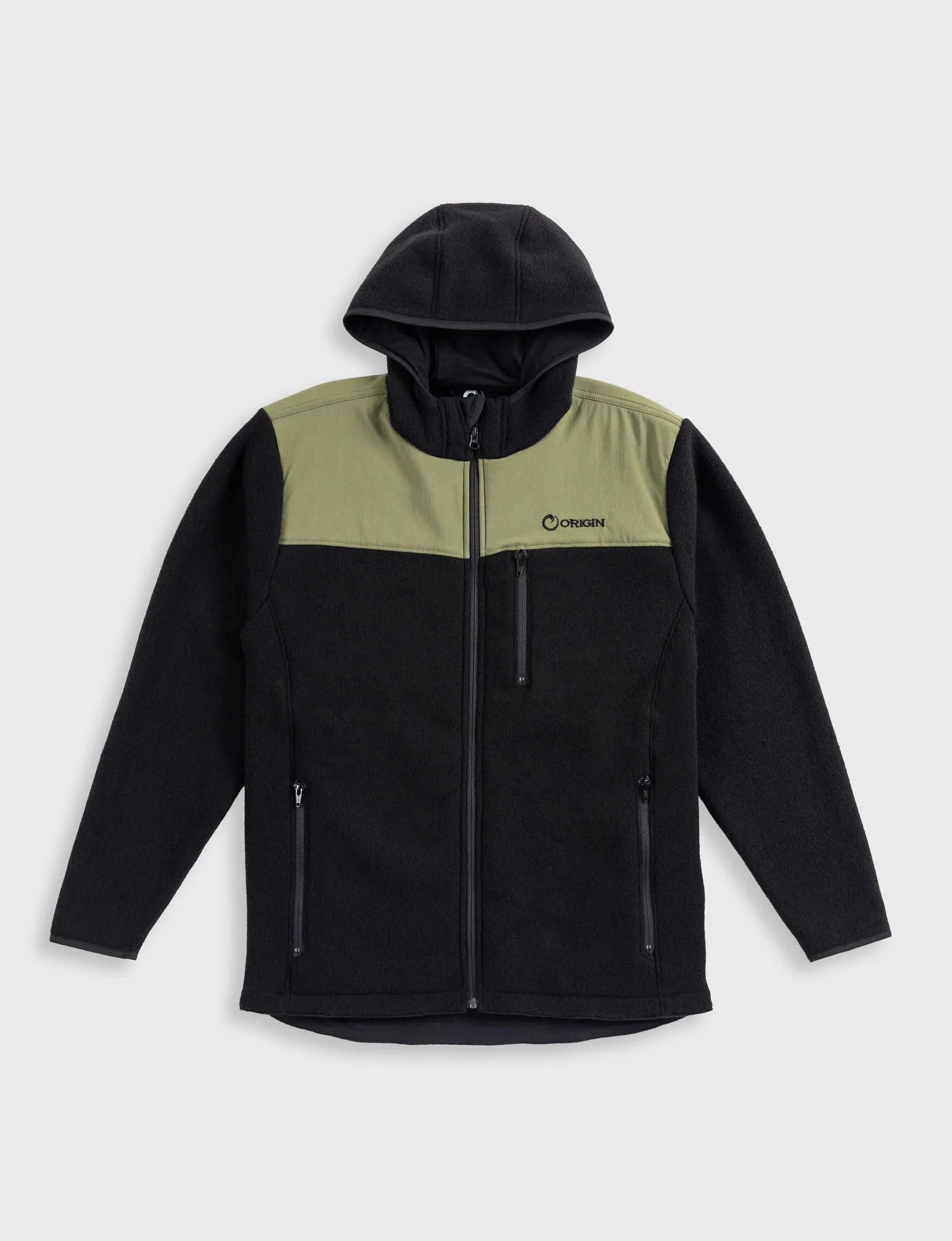 ORIGIN STEALTH WOOL HOODED JACKET SOLID