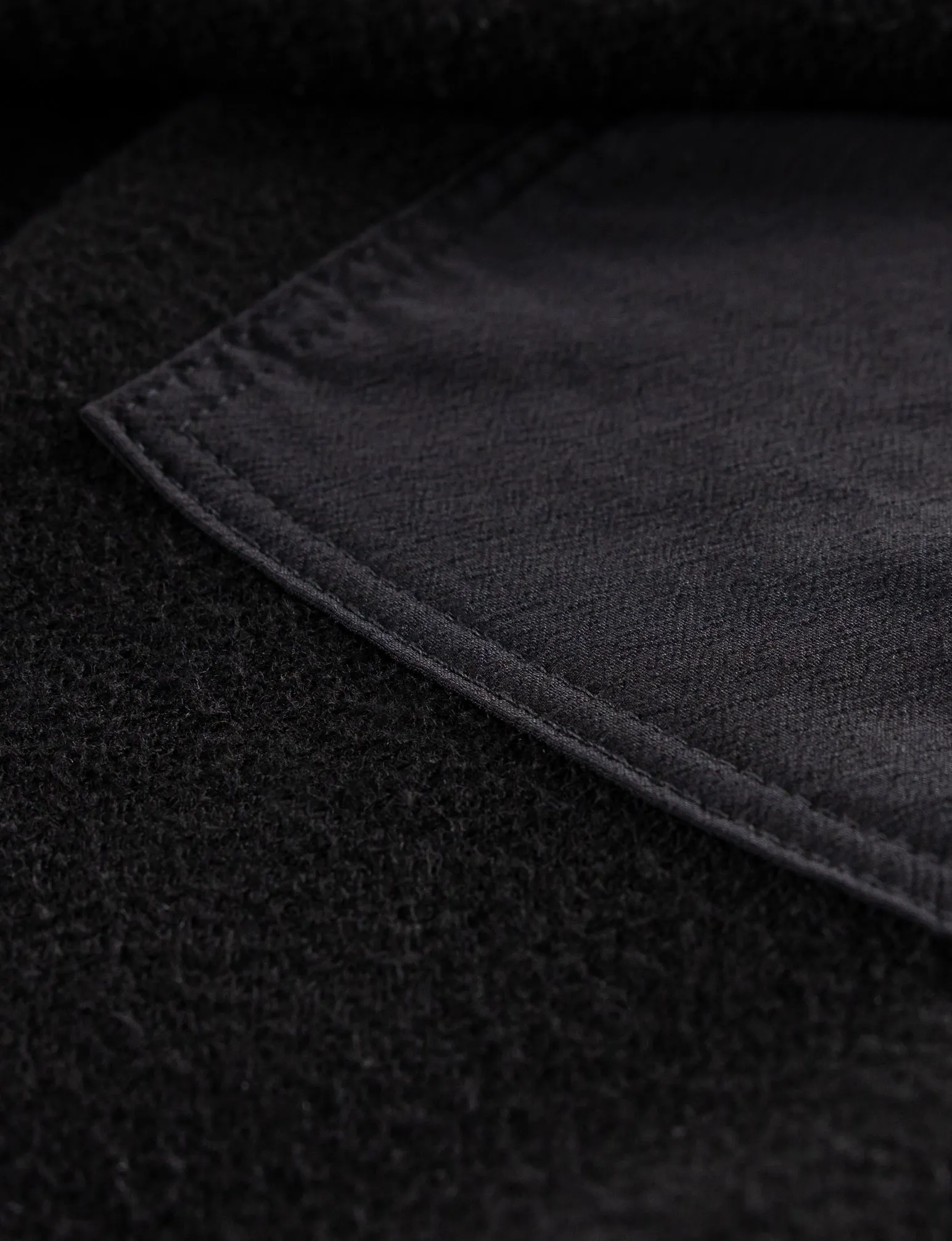 ORIGIN STEALTH WOOL HOODED JACKET SOLID