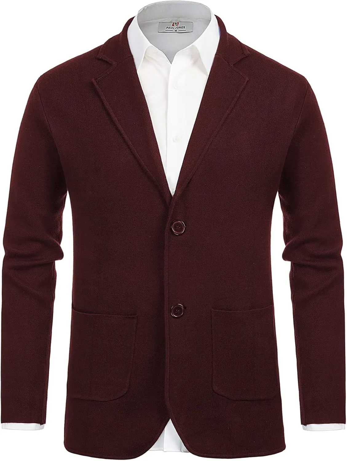 PJ PAUL JONES Men's Cardigan Sweater Shawl Collar Button Down Knit Blazer Jacket Knitwear