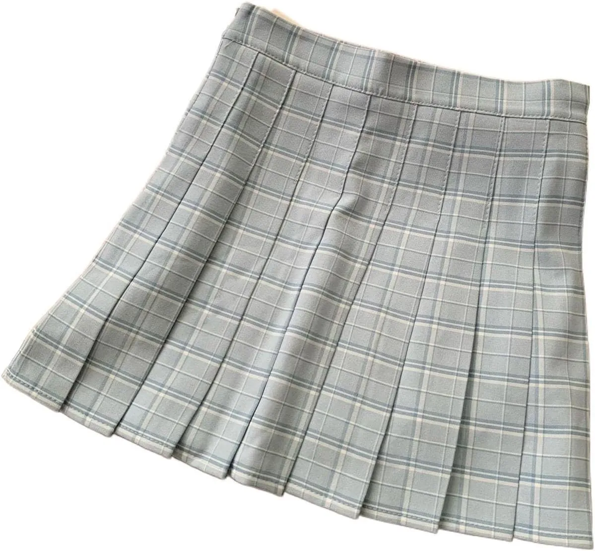 Pleated Chiffon Skirt with Slit for Women, Autumn Winter Elegant