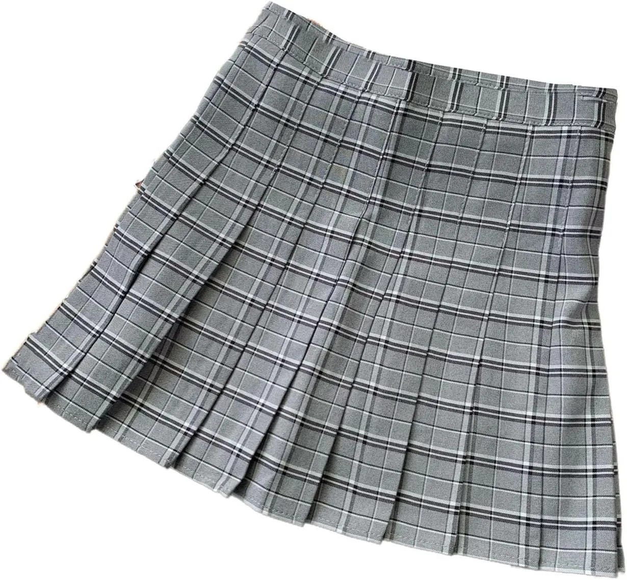 Pleated Chiffon Skirt with Slit for Women, Autumn Winter Elegant