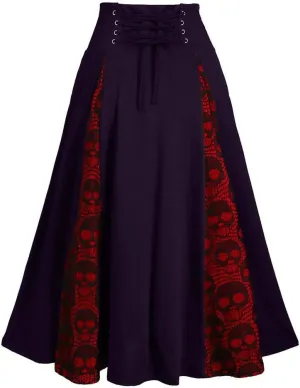 Pleated Skirt Gothic Skirt Waist Women High Plus Midi Patchwork Size Lace Skirt Denim Skirts for Women