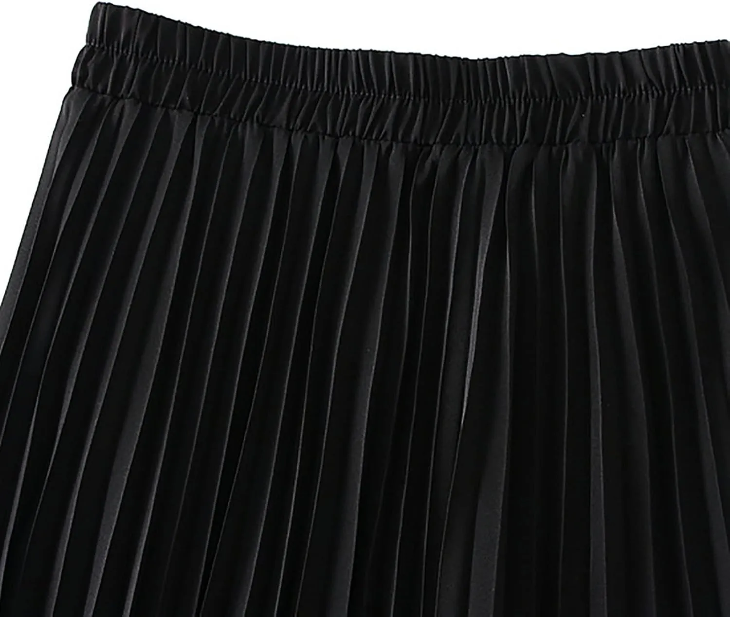 Pleated Skirts for Women 2024 Solid Color Spring Fall Midi Skirt High Waist A-Line Half Skirt Casual Flowy Skirts