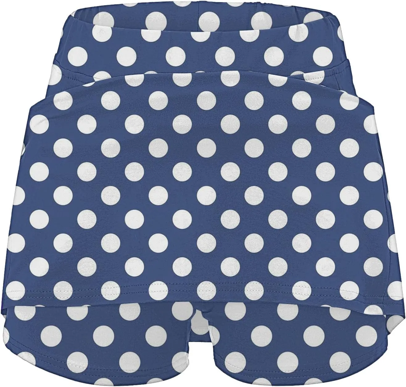 Polka Dots Skorts for Women Plus Size Tummy Control Hight Waisted Tennis Skirts Workout Yoga Shorts with Pockets