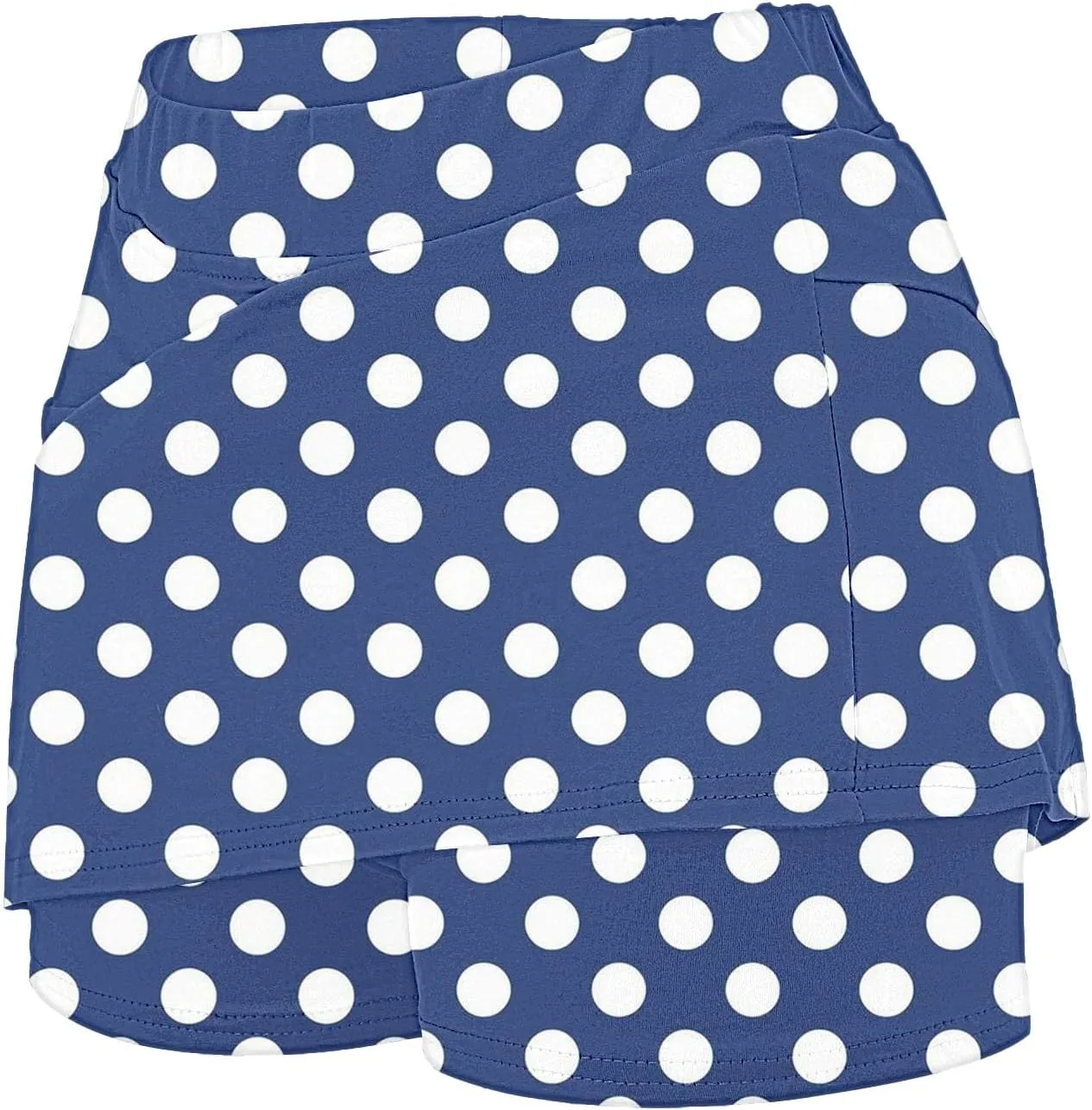 Polka Dots Skorts for Women Plus Size Tummy Control Hight Waisted Tennis Skirts Workout Yoga Shorts with Pockets