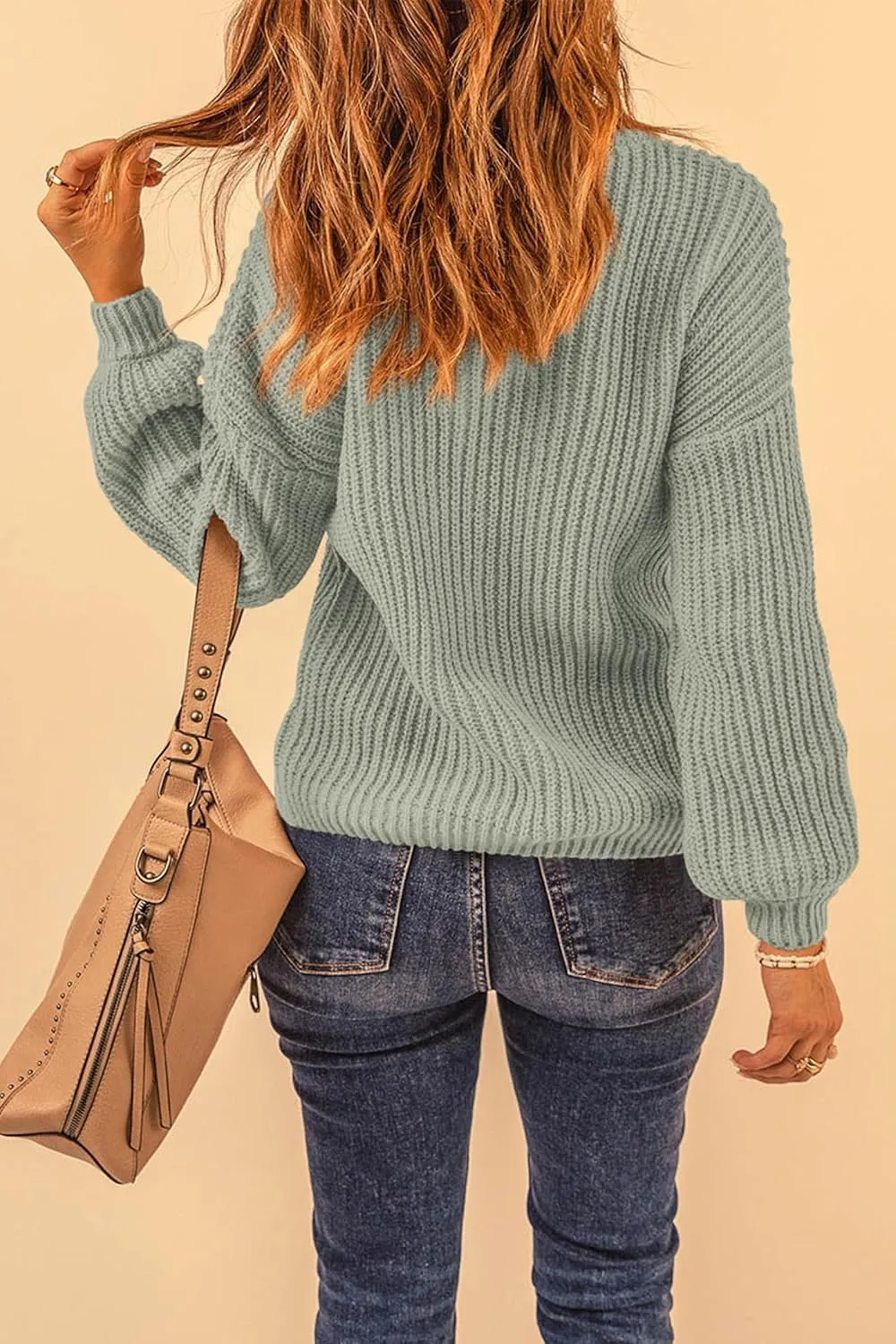 PRETTYGARDEN Women's Fashion Sweater Long Sleeve Casual Ribbed Knit Winter Clothes Pullover Sweaters Blouse Top