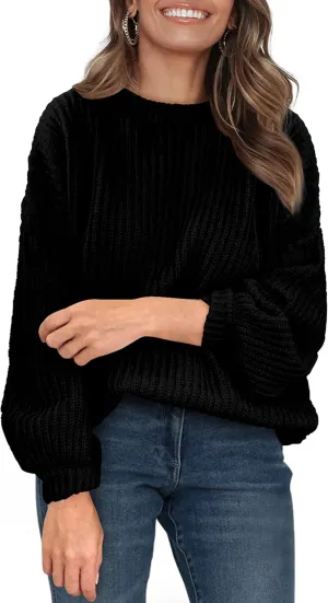 PRETTYGARDEN Women's Fashion Sweater Long Sleeve Casual Ribbed Knit Winter Clothes Pullover Sweaters Blouse Top