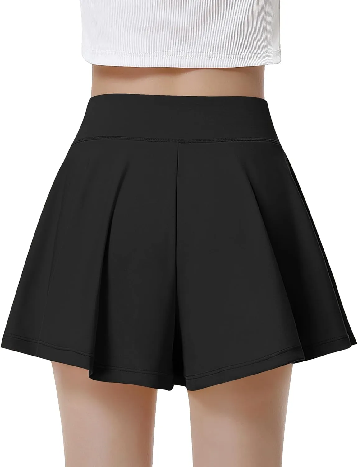 QooNoo Girls Athletic Shorts Flowy Running Shorts with Pockets V Crossover 2 in 1 Girls Tennis Shorts Butterfly Skorts